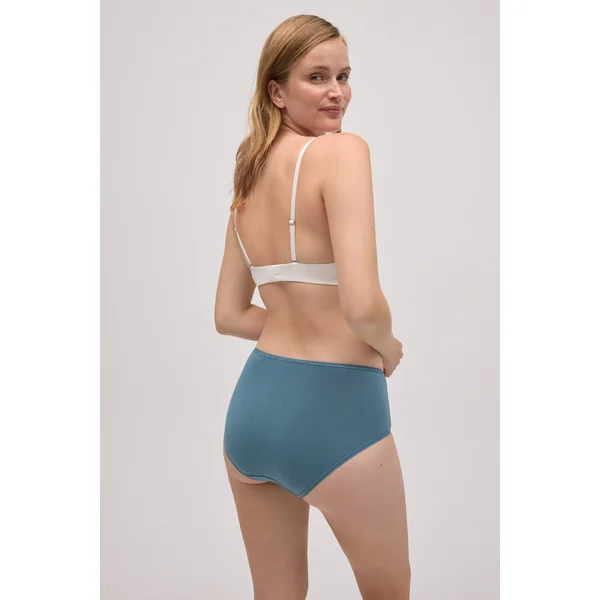 Lot de 4 culottes taille haute basiques en coton