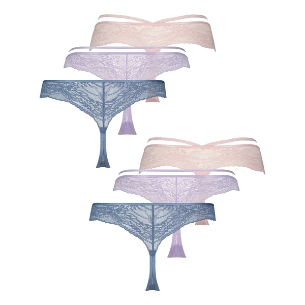 Lot de 6 slips brésiliens - Bleu