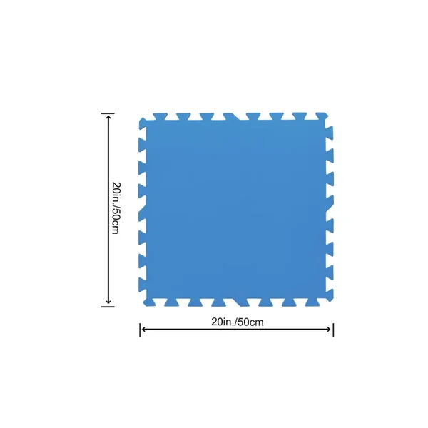 Lot de 9 tapis de sol 50 x 50 cm - bleu