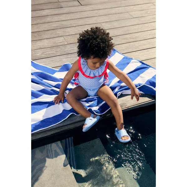 Maillot de bain bébé fille avec volants et nœuds, imprimé floral