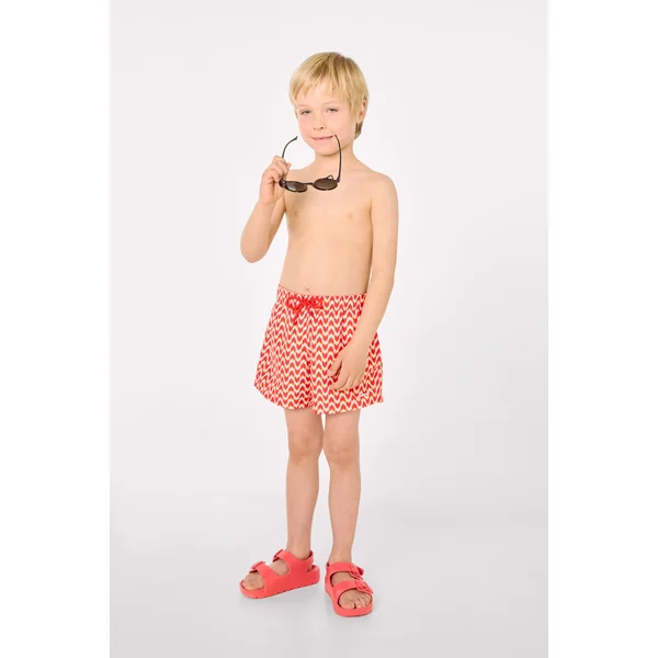 Maillot de bain court pour garçon avec imprimé ethnique multicolore