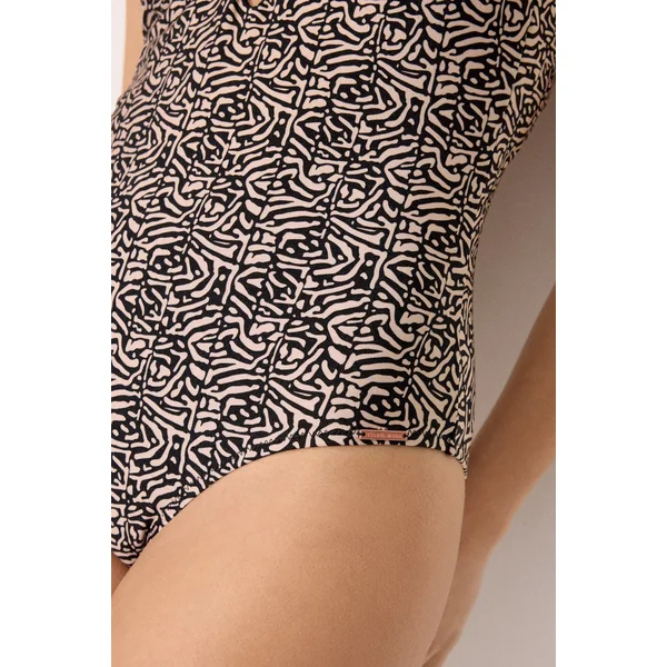 Maillot de bain gainant à paillettes avec fermeture à agrafes, bonnet B