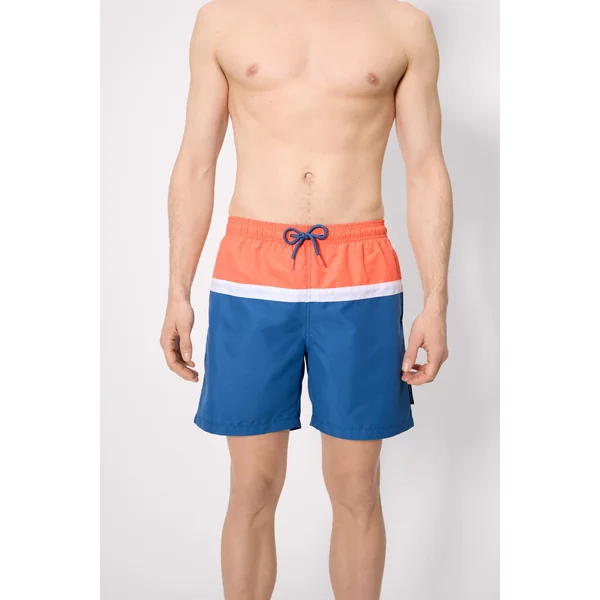 Maillot de bain long à rayures multicolores