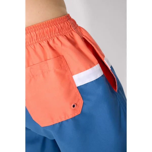 Maillot de bain long à rayures multicolores
