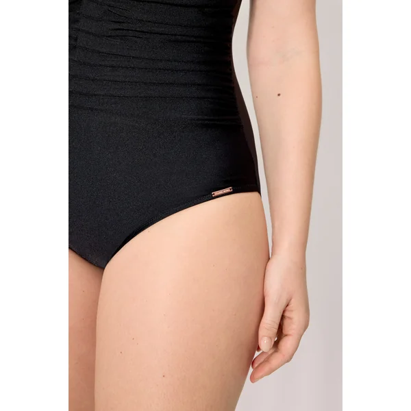 Maillot de bain noir à paillettes qui affine la poitrine et le ventre