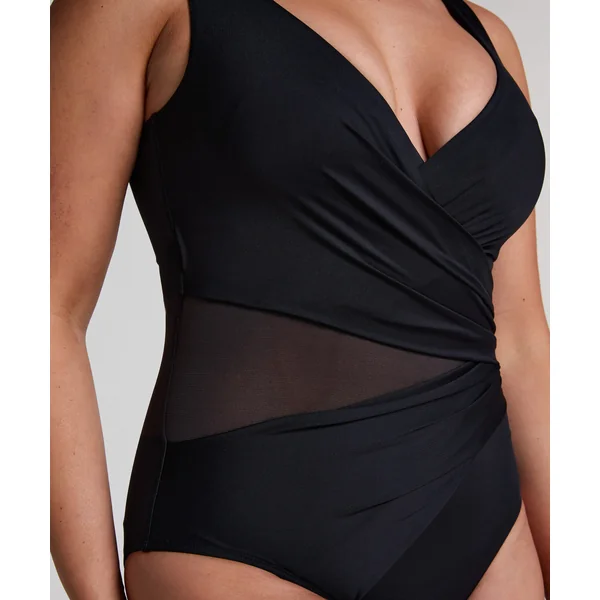 Maillot de bain Shaping Shell Mesh - Noir