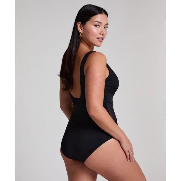 Maillot de bain Shaping Shell Mesh - Noir