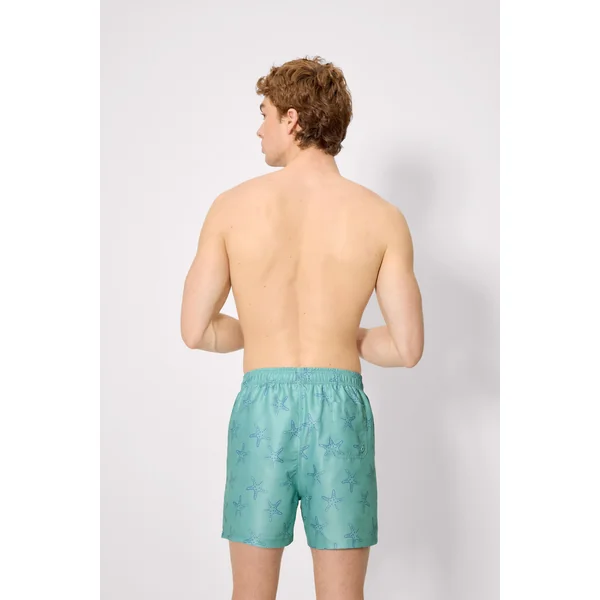 Maillot de bain une pièce à imprimé étoiles de mer vertes