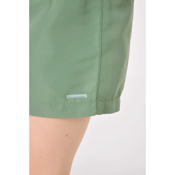 Maillot de bain vert uni pour garçon