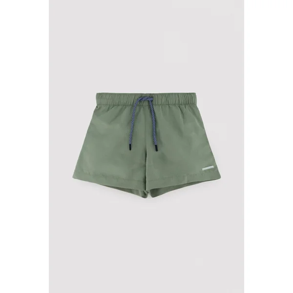 Maillot de bain vert uni pour garçon