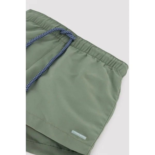 Maillot de bain vert uni pour garçon