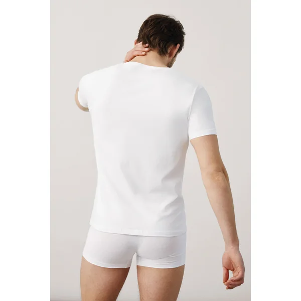 Maillot de corps blanc à manches courtes