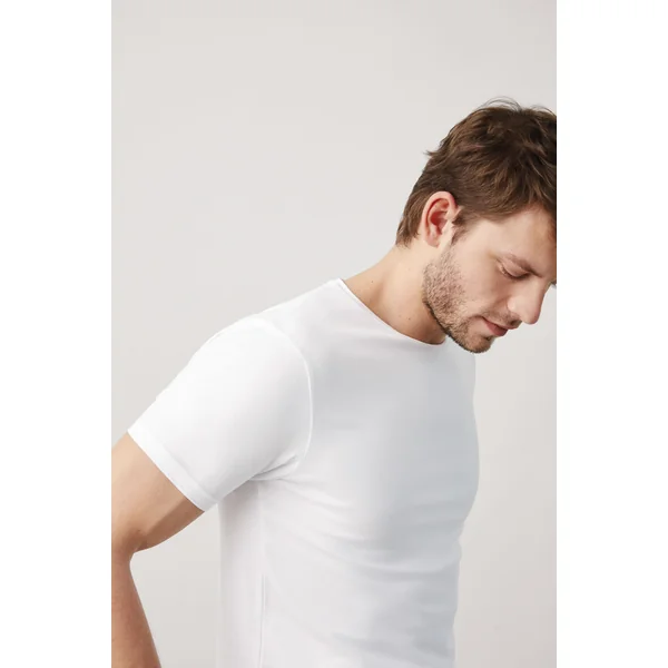 Maillot de corps blanc à manches courtes
