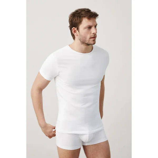 Maillot de corps blanc à manches courtes