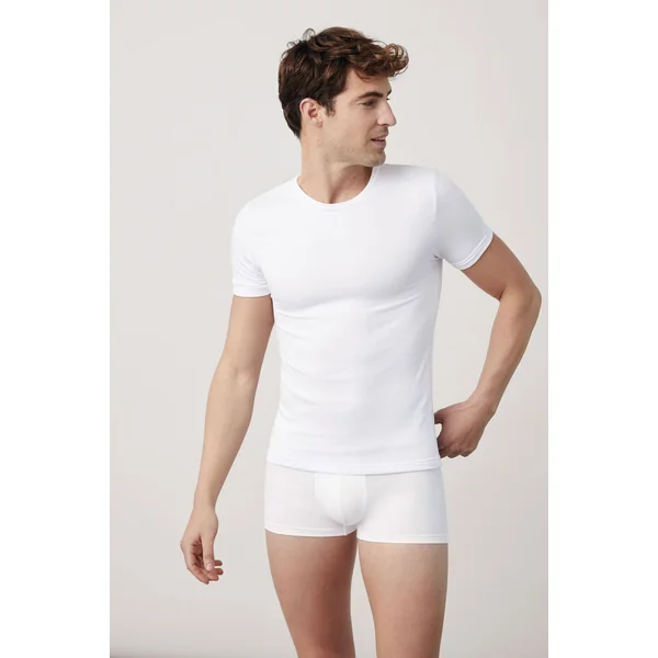 Maillot de corps thermique blanc à manches courtes