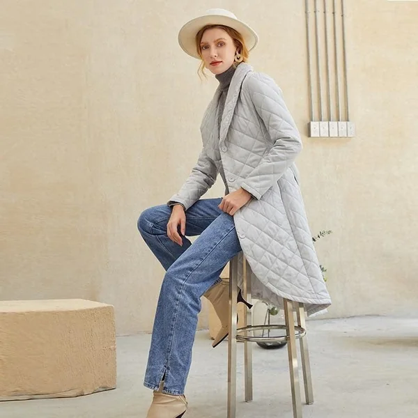 Manteau Bohème Gris Clair
