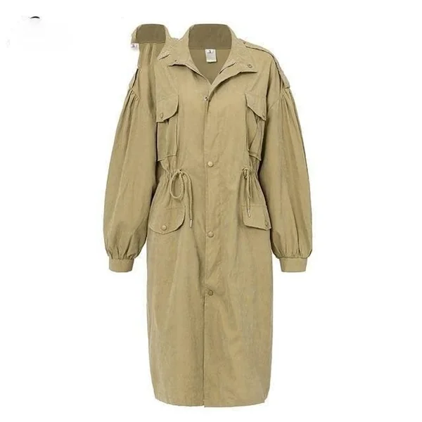 Manteau Long Bohème Kaki
