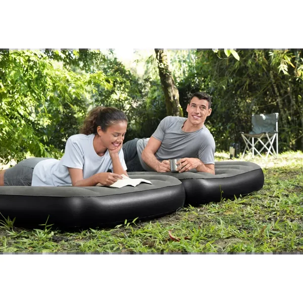 Matelas gonflable 2 personnes 188 x 99 x 25 cm lits jumeaux 3 en 1