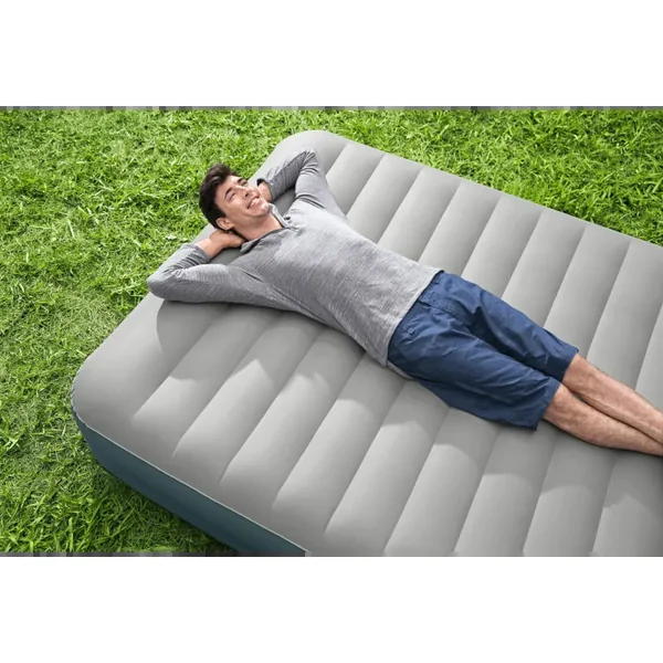 Matelas gonflable 2 personnes 203 x 152 x 36cm pompe AlwayzAire électrique gris