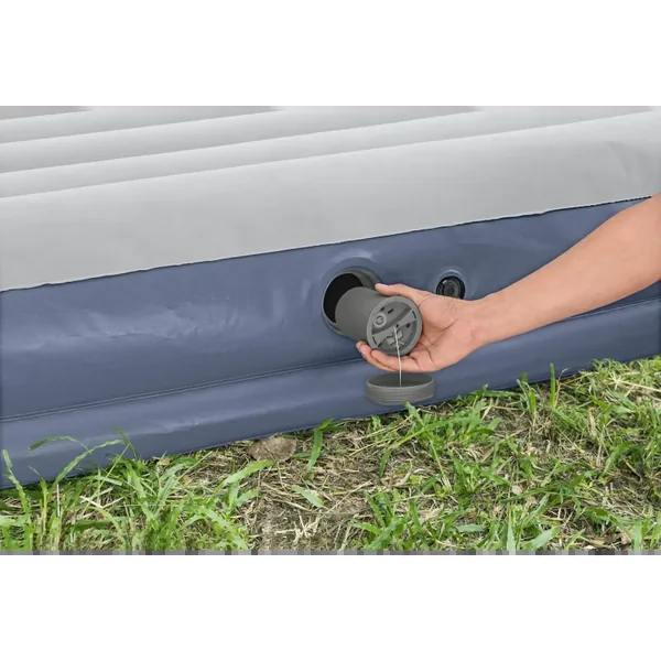 Matelas gonflable 2 personnes avec pompe rechargeable 203x152x36cm