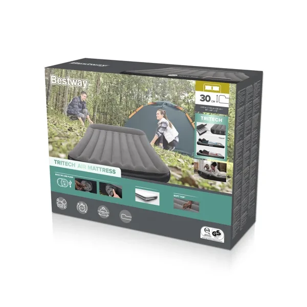 Matelas gonflable 2 personnes avec pompe électrique USB intégrée