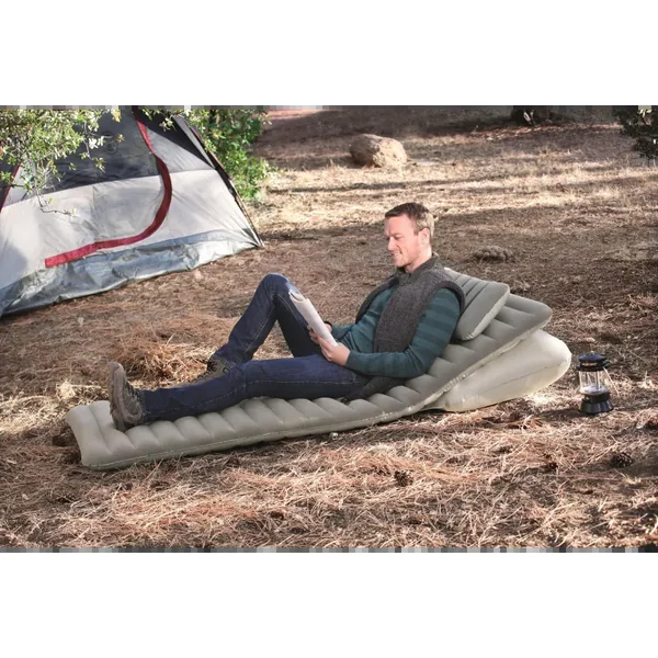 Matelas gonflable camping 1 personne 191 x 70 x 10.5 cm avec oreiller