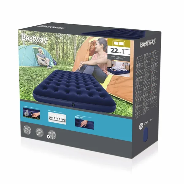 Matelas gonflable camping 2 personnes 203 x 152 x 22 cm