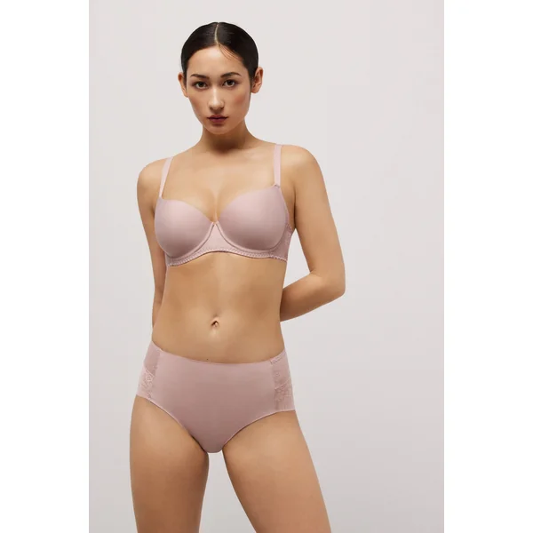 Maxi culotte invisible avec dentelle rose