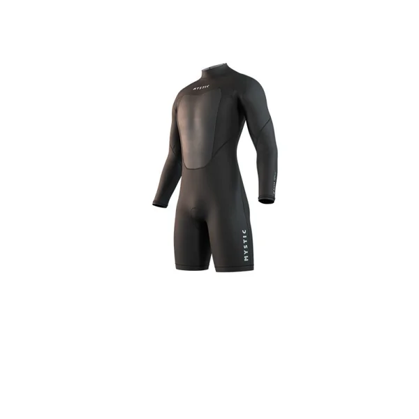 Mystic Brand Longarm Shorty 3/2mm Bzip Flatlock - Black