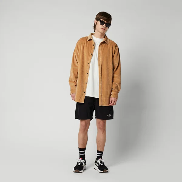 Mystic Corduroy Shirt - Slate Brown - S