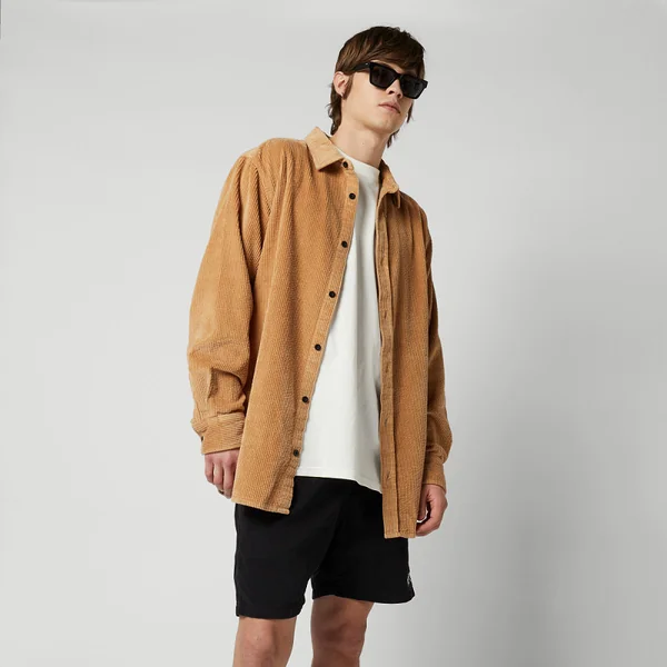 Mystic Corduroy Shirt - Slate Brown - S