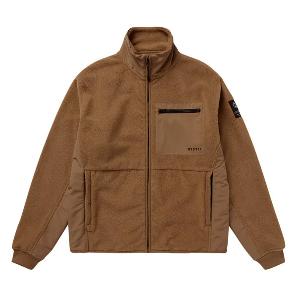 Mystic DTS Fleece Zip Thru Sweat - Slate Brown