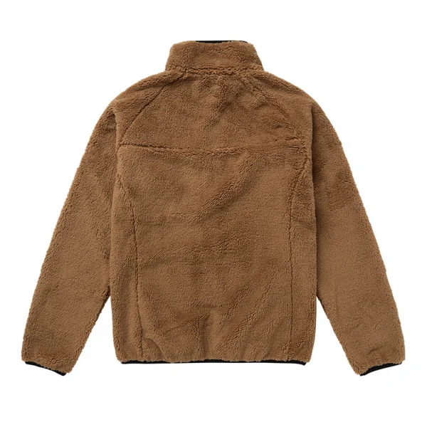 Mystic DTS Teddy Zip thru Sweat - Slate Brown - L