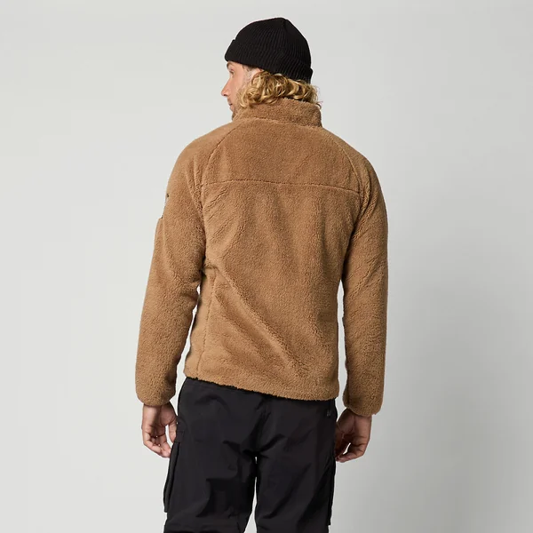 Mystic DTS Teddy Zip thru Sweat - Slate Brown - L