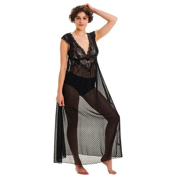 Nuisette longue noire Panache