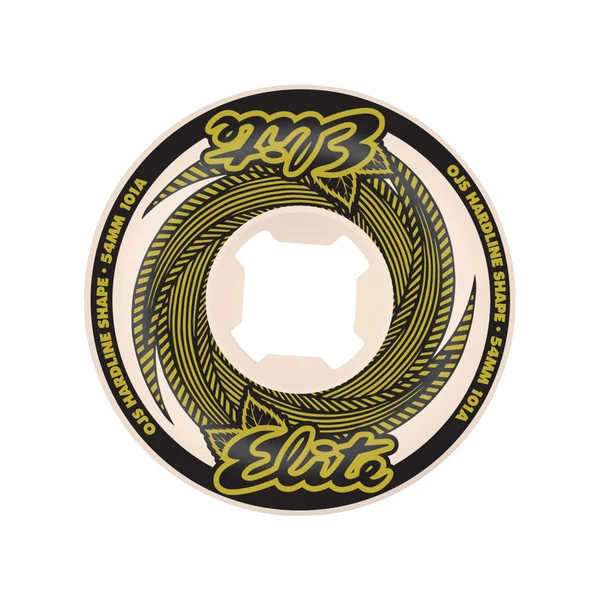 OJ WHEELS (JEU DE 4) 53MM ELITE WHITE GOLD HARDLINE 101A