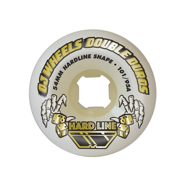 OJ WHEELS (JEU DE 4) 54MM DOUBLE DURO WHT HARDLINE 101A 95A