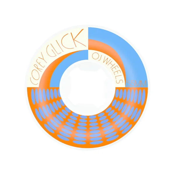 OJ WHEELS (JEU DE 4) 55MM GLICK BRO JAZZ OG HARDLINE 99A
