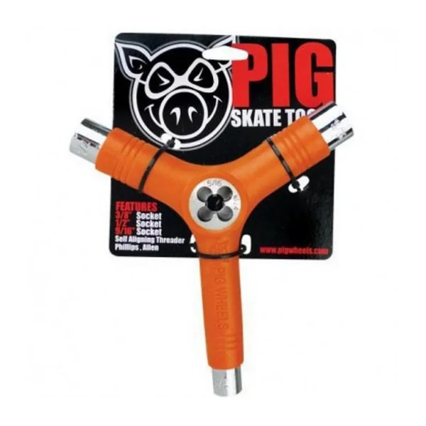 Outil montage Skateboard PIG Tool Clef De Montage Orange