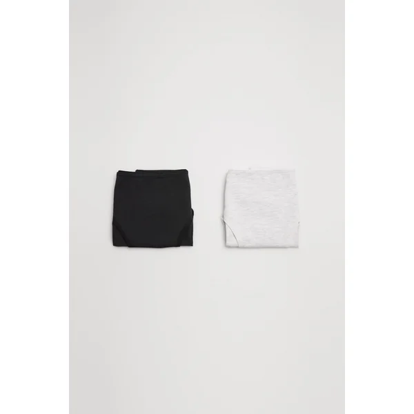 Pack de 2 culottes jeunesse noires et grises