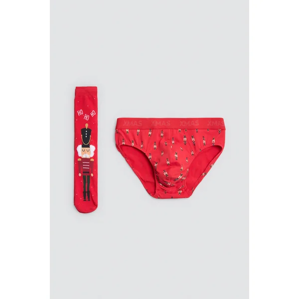 Pack de slips et chaussettes de Noël