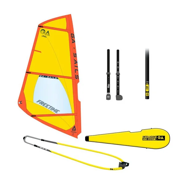 Pack planche à voile gonflable débutant UNIFIBER RPM iWindsurf 280 SL + Gréement complet GA SAILS Freetime