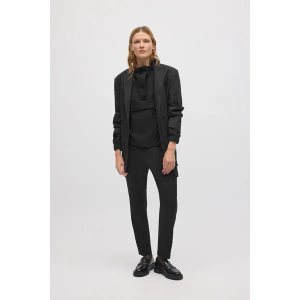 Pantalon cargo fluide noir