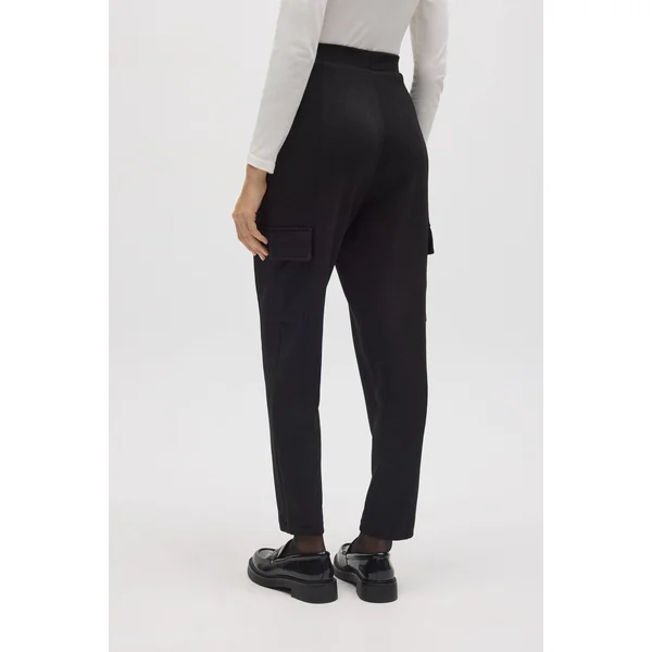 Pantalon cargo fluide noir