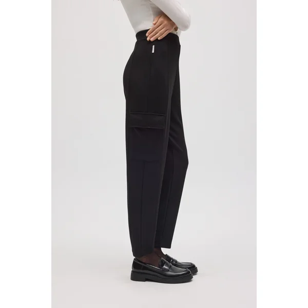 Pantalon cargo fluide noir