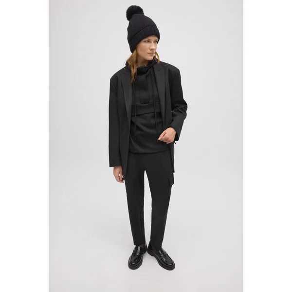Pantalon cargo fluide noir