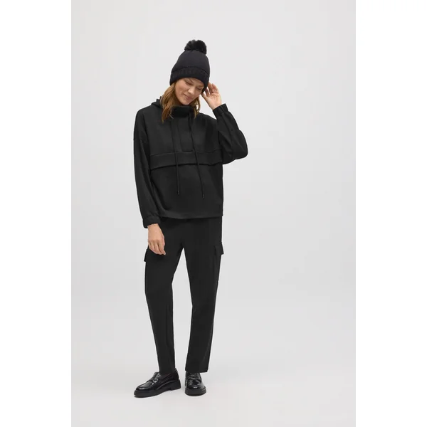 Pantalon cargo fluide noir