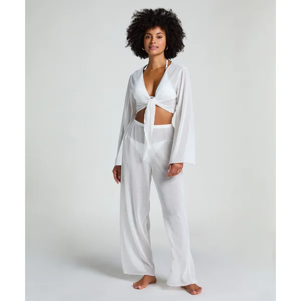 Pantalon de plage en maille - Blanc