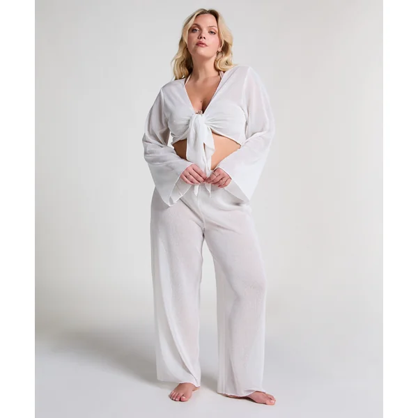Pantalon de plage en maille - Blanc