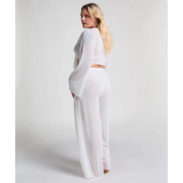 Pantalon de plage en maille - Blanc